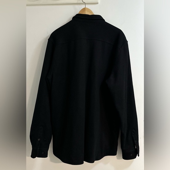 Norse Projects Villads Melton Wool Overshirt in Black - Picture 5 of 16